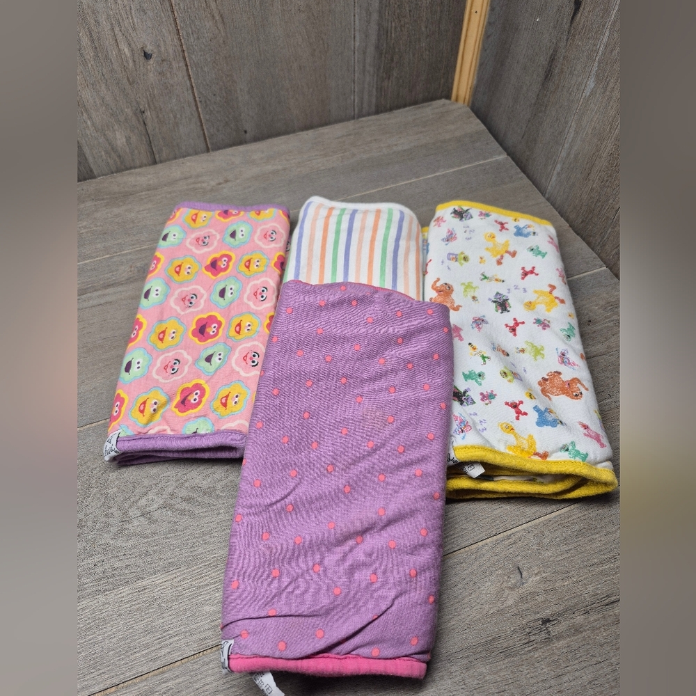 Copper Pearl Sesame Street Burp Rags (4 Piece)